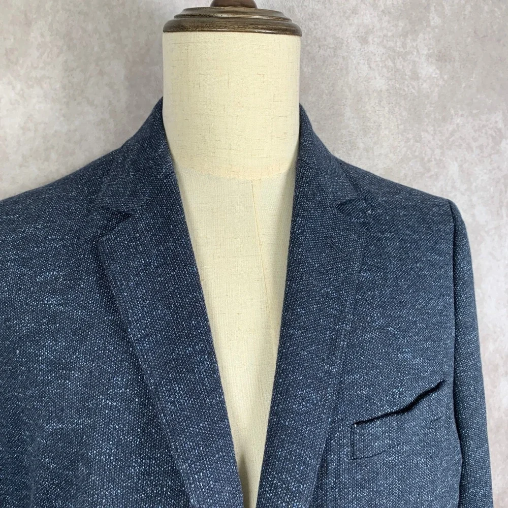 Performance Linen Blazer Sport Coat Men XL Nordstrom Unstructered Mida Italy